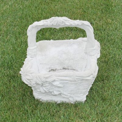 Basket Planter – Square Flowered – Item#PL381