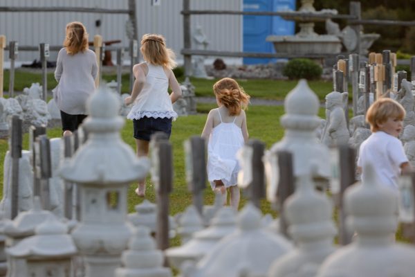 The Rousson Children Exploring - Concrete Garden Supply