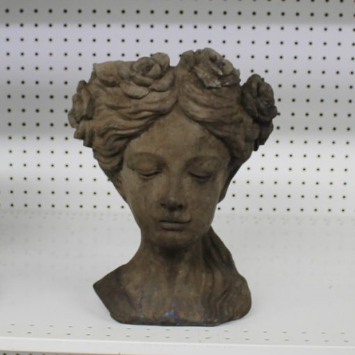 Lady Head Planter with Flowers