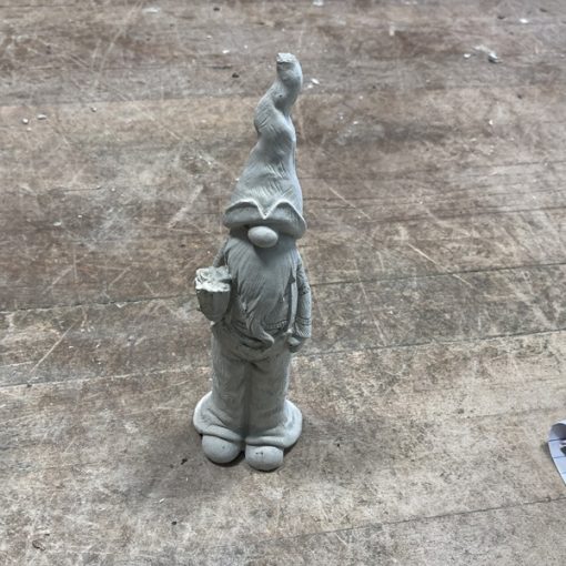 Gnome with Box or Present N Concrete Garden Supply