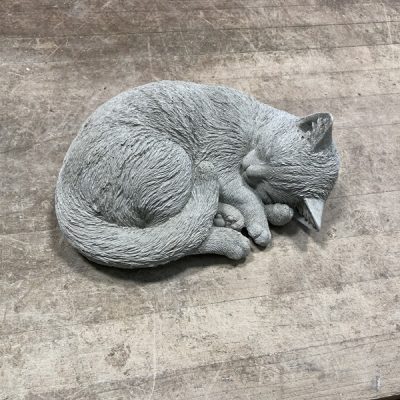 Large Curled Cat or Kitten N Concrete Garden Supply