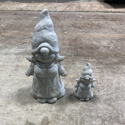 Matron Girl Gnomes Small and Large N Concrete Garden Supply