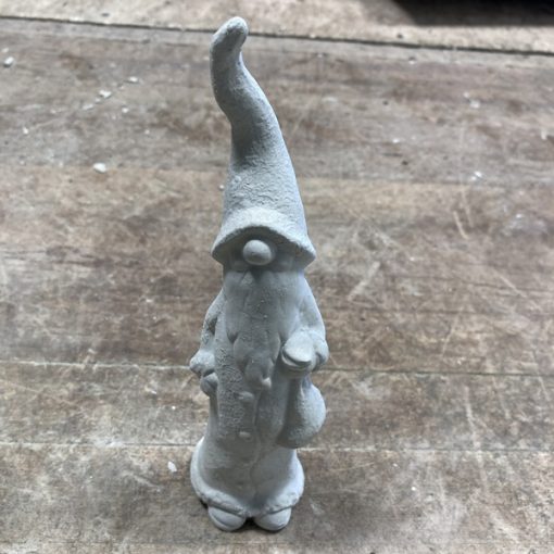 Winter Gnome with bag N Concrete Garden Supply