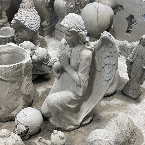 Large Kneeling Angel Praying Concrete Garden Supply
