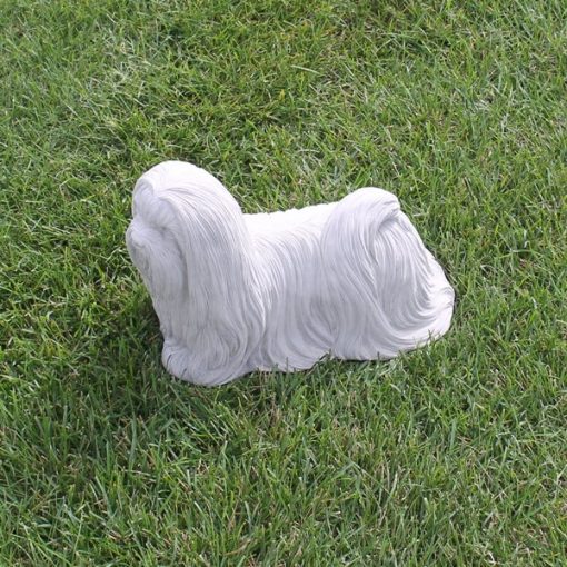 Maltese or Long Haired Dog N Concrete Garden Supply