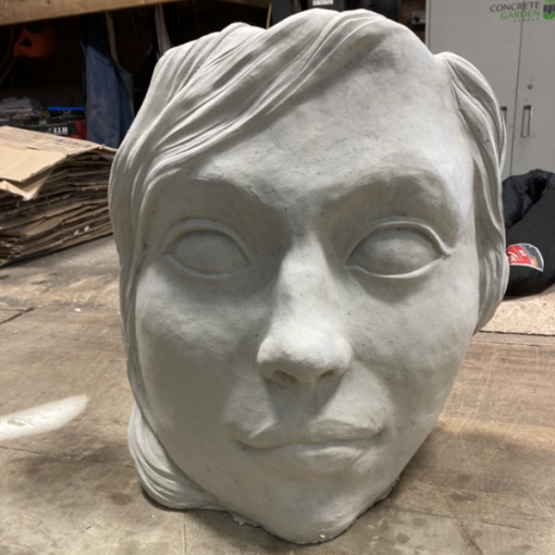 Moana Girl Face Statue N Concrete Garden Supply