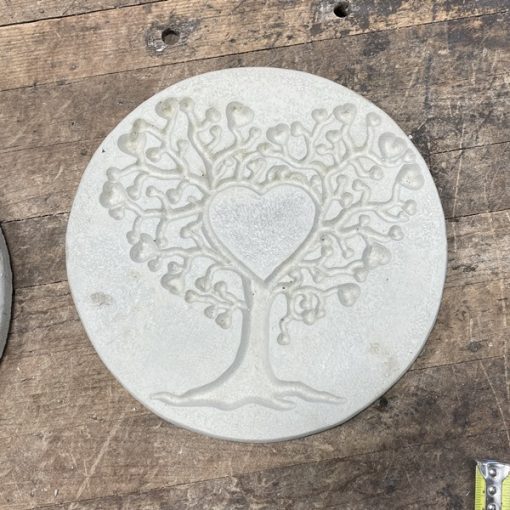 Tree of Life With Heart Plaque N Concrete Garden Supply