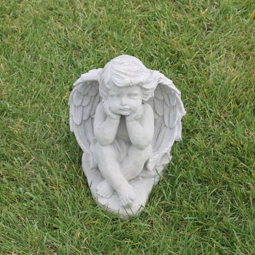 Child Angel in Thought N Concrete Garden Supply