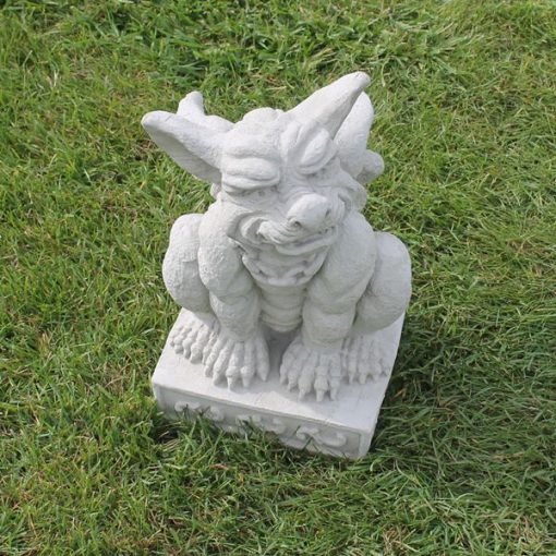 Gargoyle on Fancy Base N Concrete Garden Supply