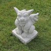 Gargoyle on Fancy Base1 N Concrete Garden Supply