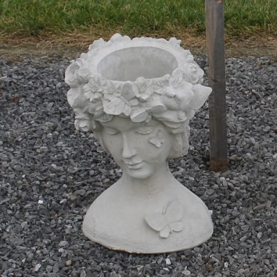 Lady Head Planter with Butterflies