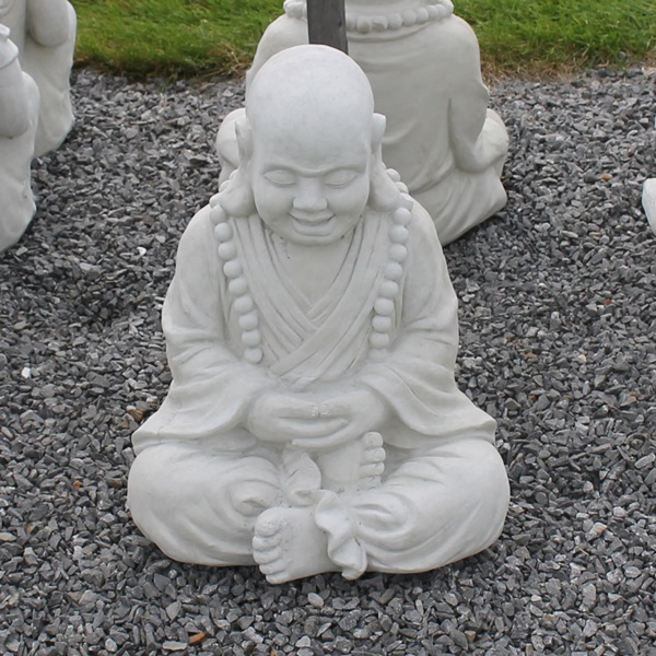 Large Buddha Boy with Beads | Concrete Garden Supply