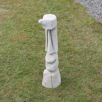Little Wood Pole Carving N Concrete Garden Supply