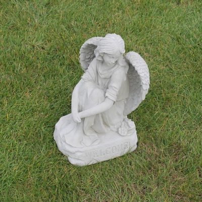 Welcome Angel Sitting N Concrete Garden Supply