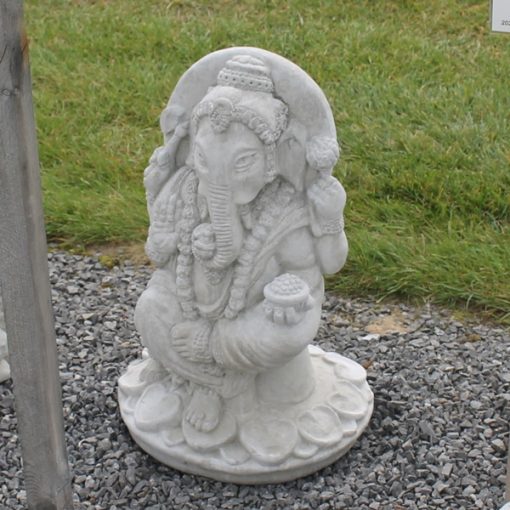 XL Ganesha on Heart Base 1 N Concrete Garden Supply