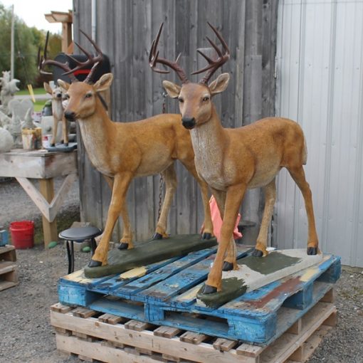 XL Life Size Deer Buck 1 P Concrete Garden Supply