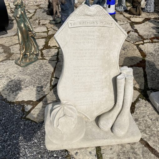 Fireman Prayer Monument N Concrete Garden Supply