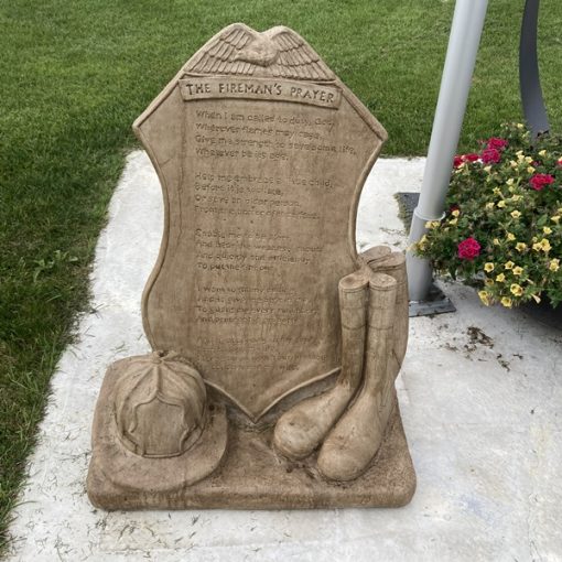 Fireman Prayer Monument P Concrete Garden Supply