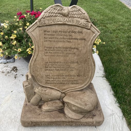 Policeman's Prayer Monument P Concrete Garden Supply