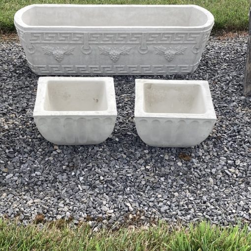 Small Ribbed Planter N Concrete Garden Supply