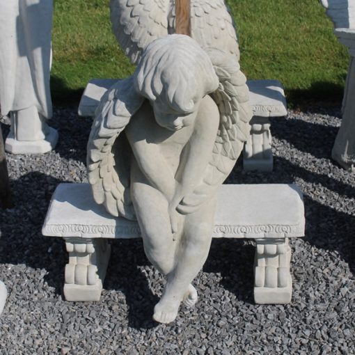 Angel on Bench N Concrete Garden Supply