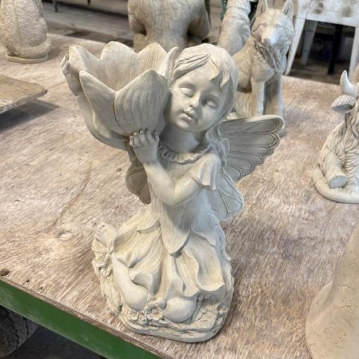 Fairy Holding Blossom 1 N Concrete Garden Supply