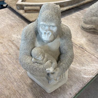 Gorilla with Baby N Concrete Garden Supply