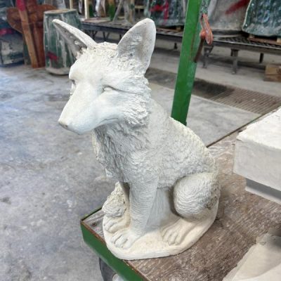 Large Fluffy Sitting Fox