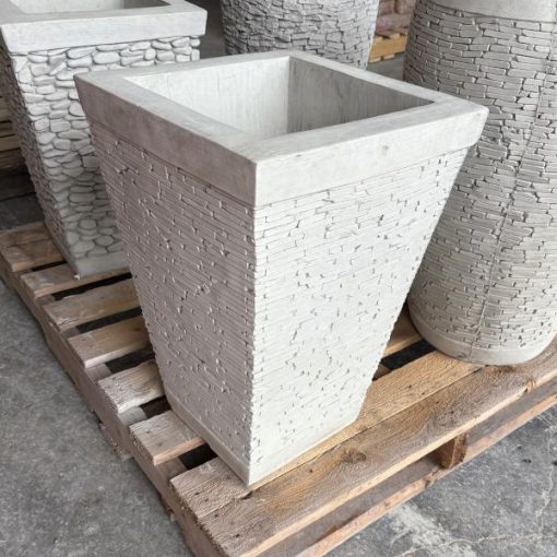 Short Square Slate Stack Planter 1 N Concrete Garden Supply