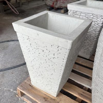 Short Square Slate Stack Planter