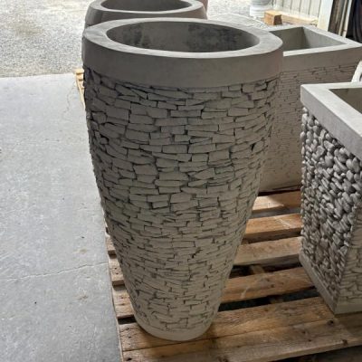 Tall Granite Stack Cone Planter N Concrete Garden Supply