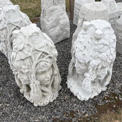 Big Detailed Four Faced Directional Stone