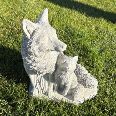 Fox with Baby1 N Concrete Garden Supply