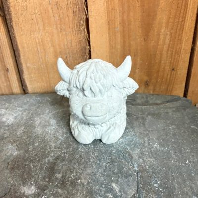 Small Laying Higland Cow1 N Concrete Garden Supply